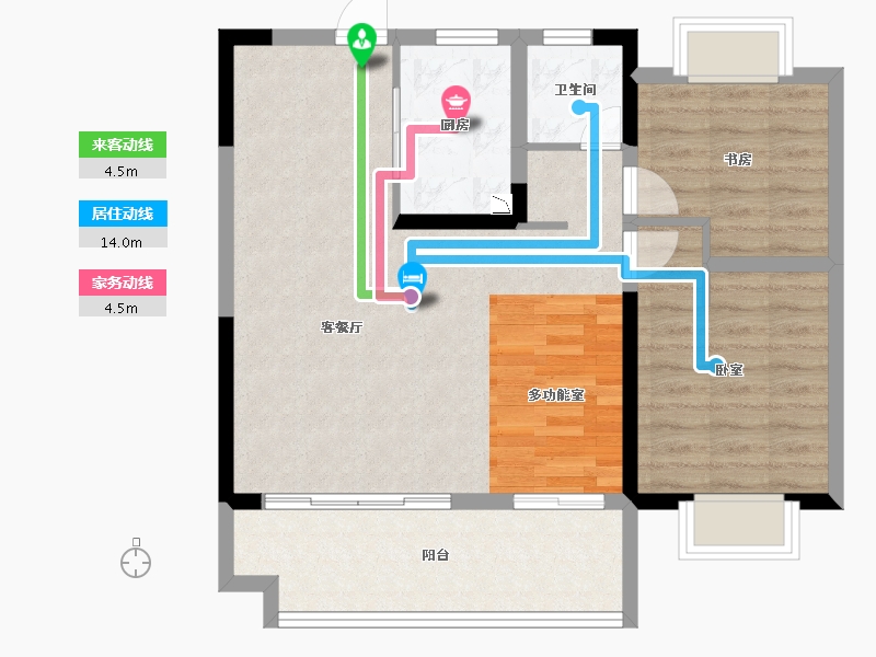 安徽省-淮南市-斌锋·江山樾-78.00-户型库-动静线