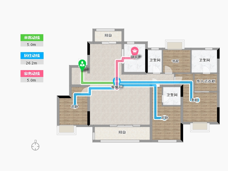 江苏省-南通市-富力院士廷-136.00-户型库-动静线