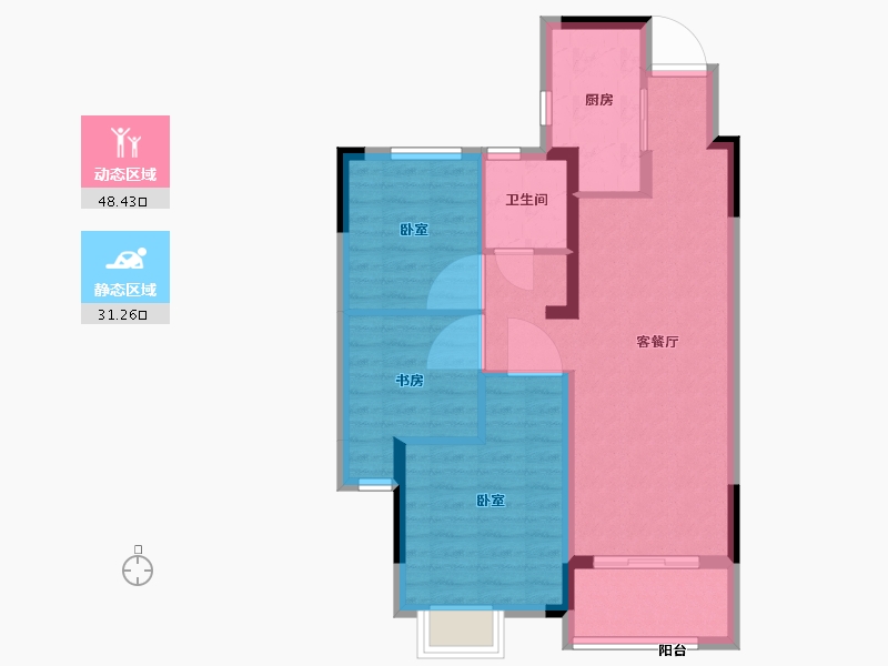 江西省-南昌市-新力·大境天城-71.09-户型库-动静分区