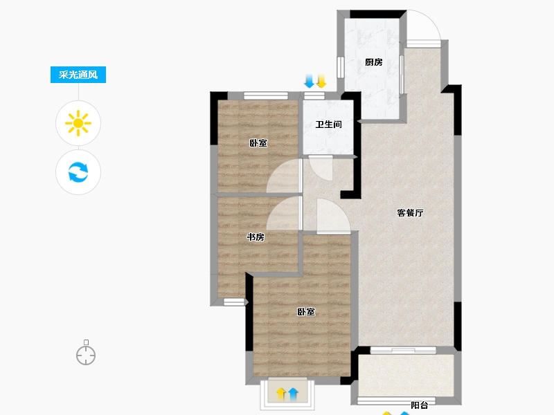 江西省-南昌市-新力·大境天城-71.09-户型库-采光通风