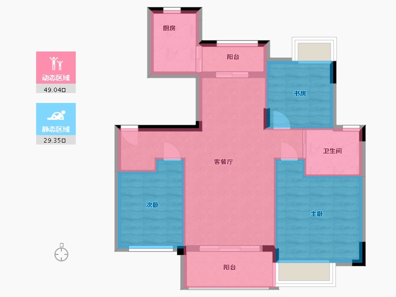 江西省-南昌市-九龙阳光-70.40-户型库-动静分区