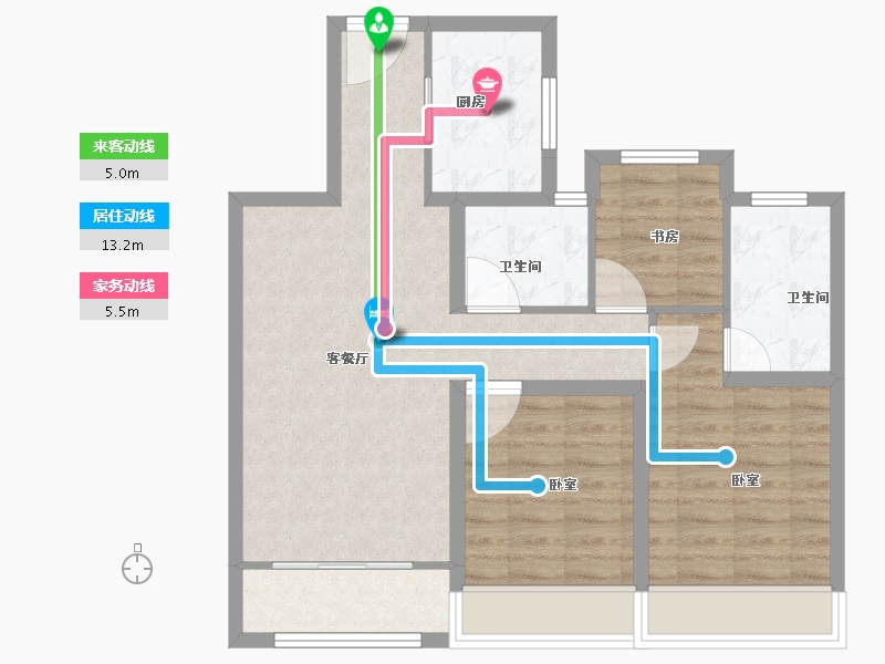 浙江省-金华市-新城云昱-77.00-户型库-动静线