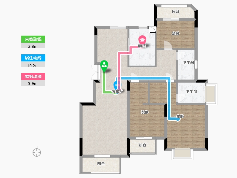 江西省-南昌市-正荣学府壹号-110.00-户型库-动静线