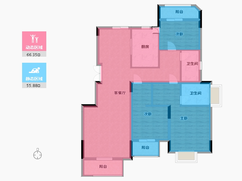 江西省-南昌市-正荣学府壹号-110.00-户型库-动静分区