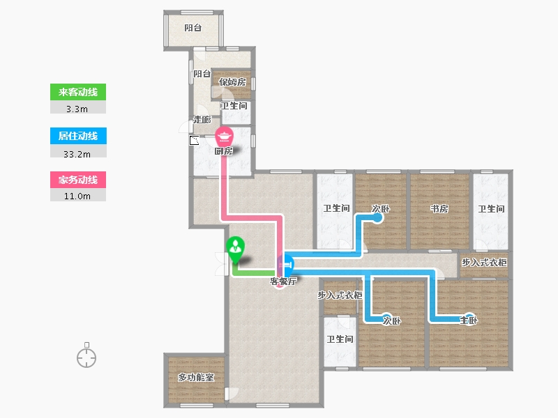 江西省-南昌市-商联中心住宅-242.00-户型库-动静线