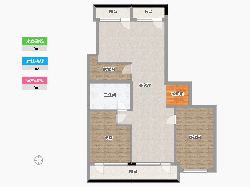 浙江省-湖州市-滨江棕榈·十里春晓-106.17-户型库-动静线