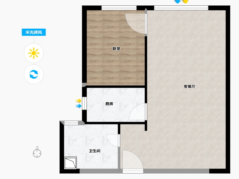 福建省-龙岩市-中航紫金云熙-72.00-户型库-采光通风