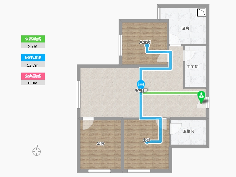 甘肃省-兰州市-云府158-88.15-户型库-动静线