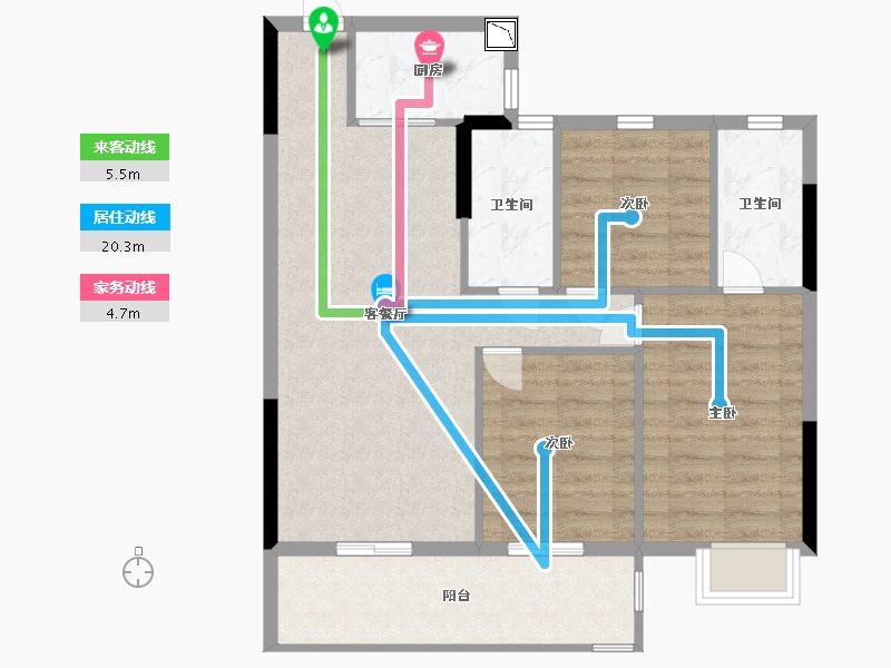 福建省-宁德市-华熙元·水岸君华-78.00-户型库-动静线