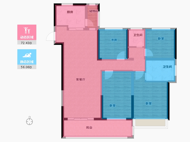 安徽省-芜湖市-卓瑞新里城-114.00-户型库-动静分区