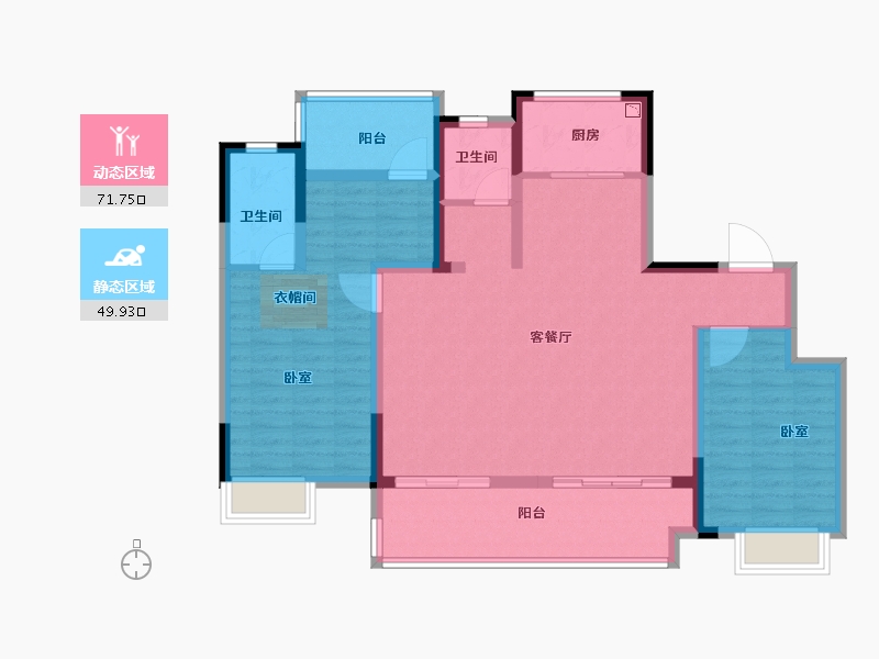 安徽省-合肥市-高速蜀西湖畔-109.00-户型库-动静分区