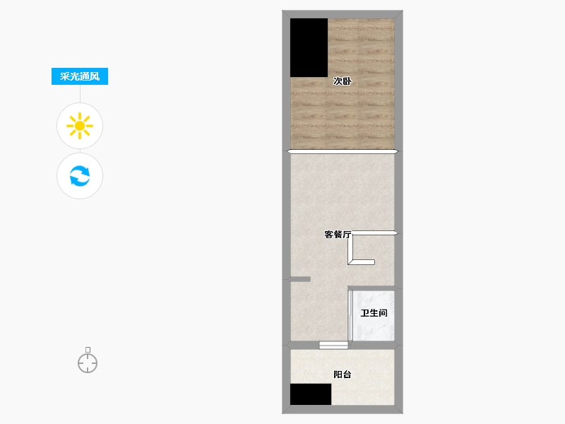 云南省-昆明市-润城X空间Ⅱ-31.72-户型库-采光通风