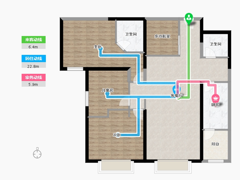 甘肃省-兰州市-云府158-116.00-户型库-动静线