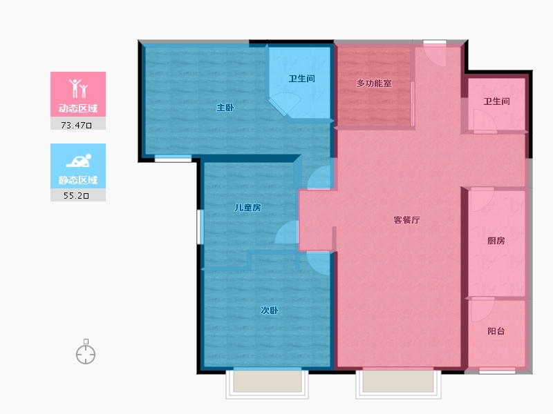 甘肃省-兰州市-云府158-116.00-户型库-动静分区