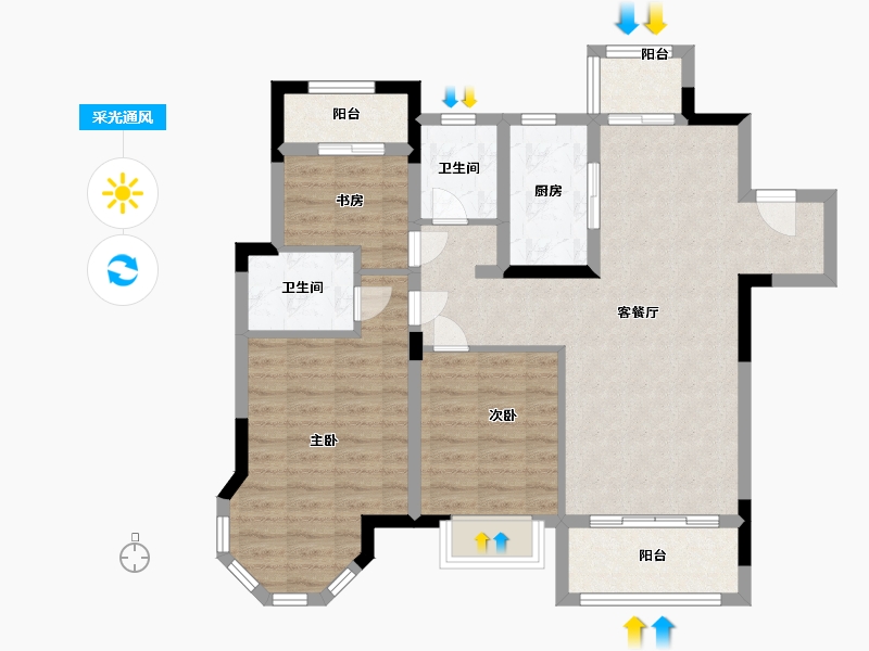 江西省-南昌市-南昌中大府-88.00-户型库-采光通风