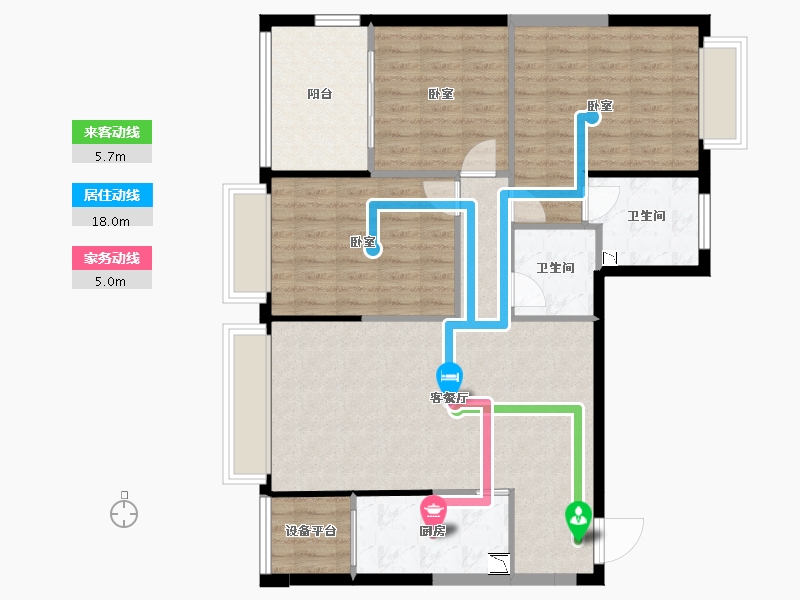 浙江省-丽水市-滨园南城骊苑-101.07-户型库-动静线