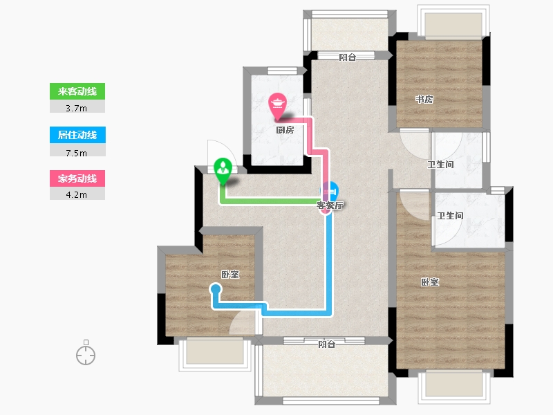 江西省-南昌市-安义中梁首府锦园-85.00-户型库-动静线