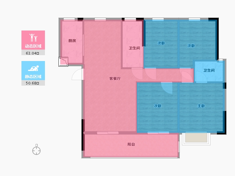 福建省-宁德市-华熙元·水岸君华-104.00-户型库-动静分区