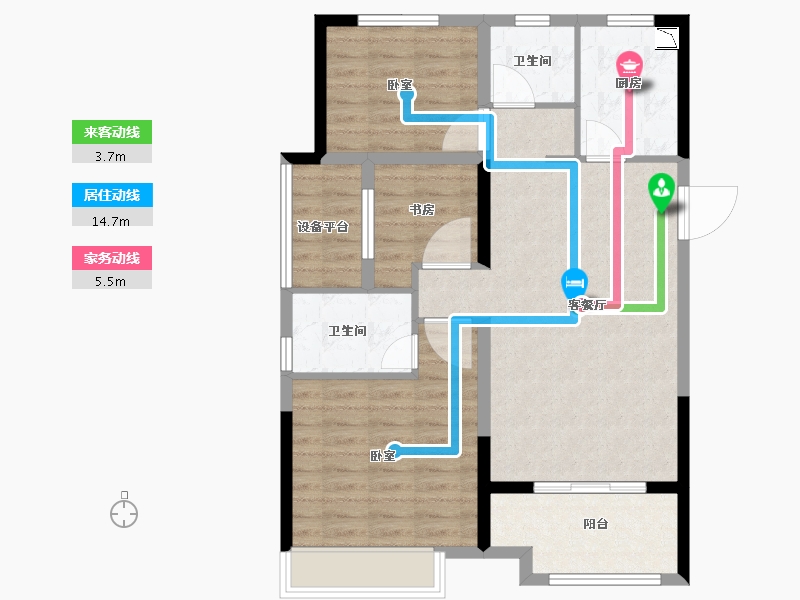 安徽省-合肥市-当代MOMΛ未来城-83.00-户型库-动静线