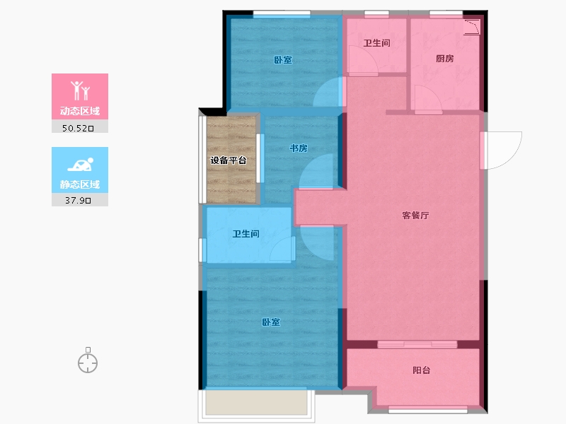 安徽省-合肥市-当代MOMΛ未来城-83.00-户型库-动静分区