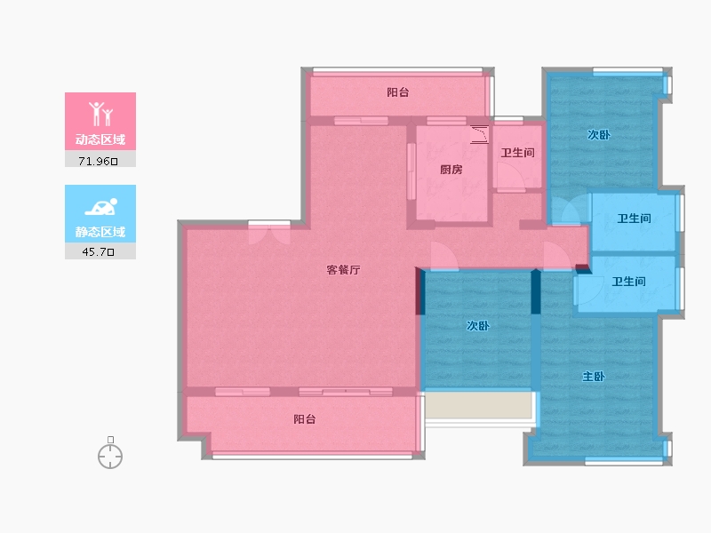 福建省-福州市-三盛璞悦滨江-104.97-户型库-动静分区