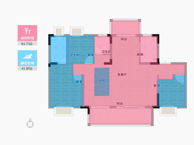 安徽省-合肥市-通和天誉-109.00-户型库-动静分区