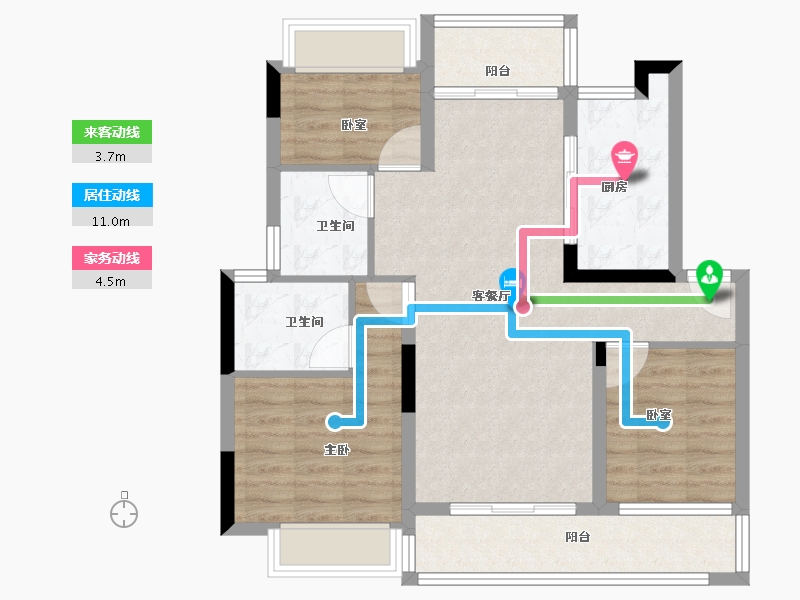 江西省-宜春市-东方·郡望府-82.11-户型库-动静线