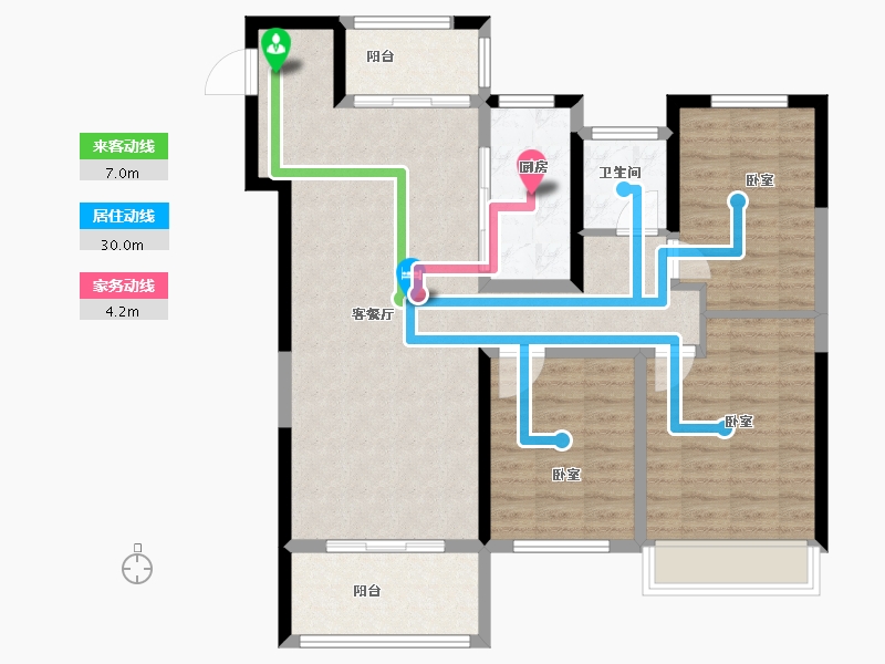 安徽省-芜湖市-卓瑞新里城-98.00-户型库-动静线