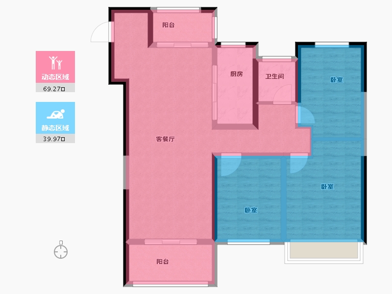 安徽省-芜湖市-卓瑞新里城-98.00-户型库-动静分区