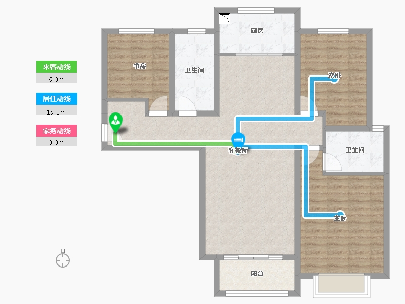 甘肃省-兰州市-泰林·黄河馨苑-99.84-户型库-动静线