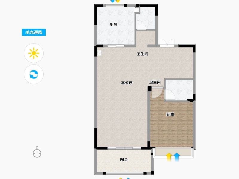 江苏省-无锡市-美的公园天下-122.01-户型库-采光通风