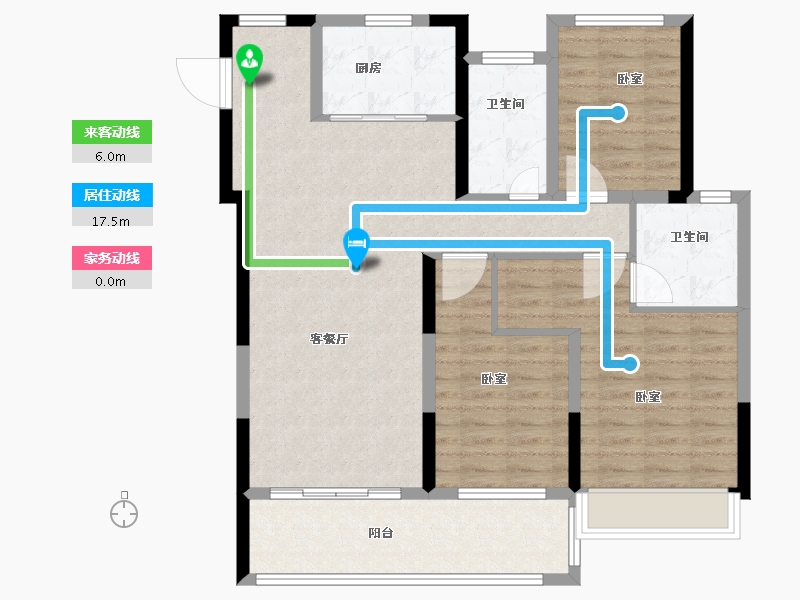 安徽省-芜湖市-卓瑞新里城-100.00-户型库-动静线