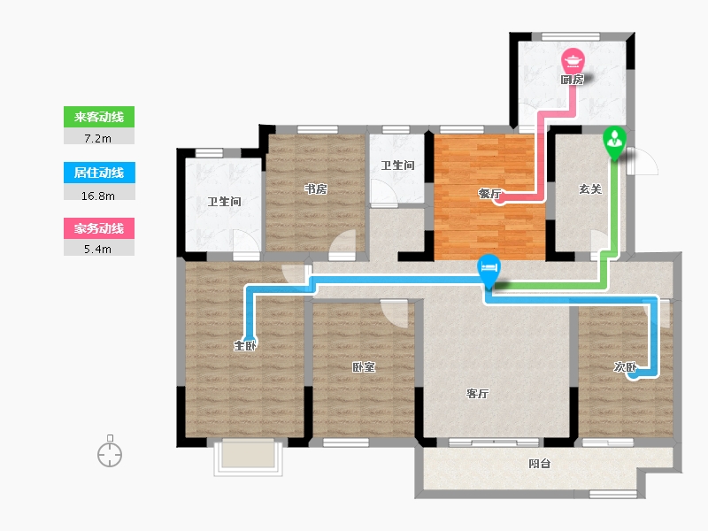 山东省-济南市-中建长清湖-128.72-户型库-动静线