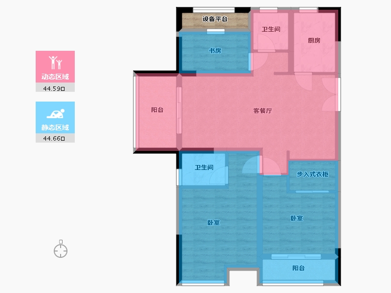 浙江省-嘉兴市-紫金华庭-81.35-户型库-动静分区