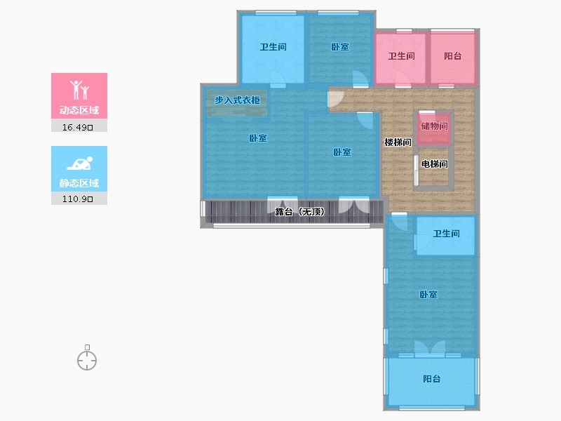 浙江省-湖州市-滨江棕榈·十里春晓-149.98-户型库-动静分区