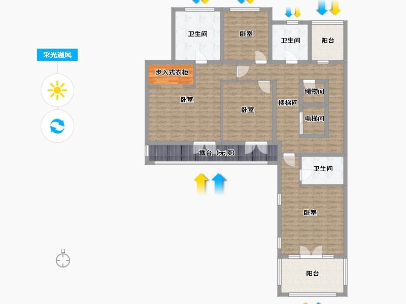 浙江省-湖州市-滨江棕榈·十里春晓-149.98-户型库-采光通风