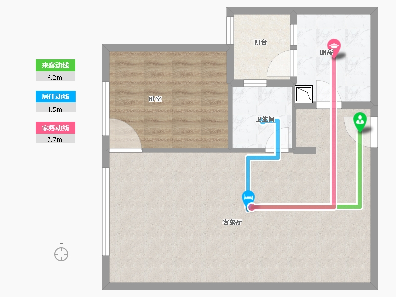 福建省-龙岩市-中航紫金云熙-71.00-户型库-动静线