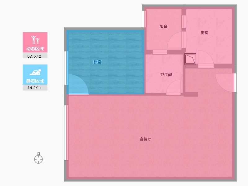 福建省-龙岩市-中航紫金云熙-71.00-户型库-动静分区