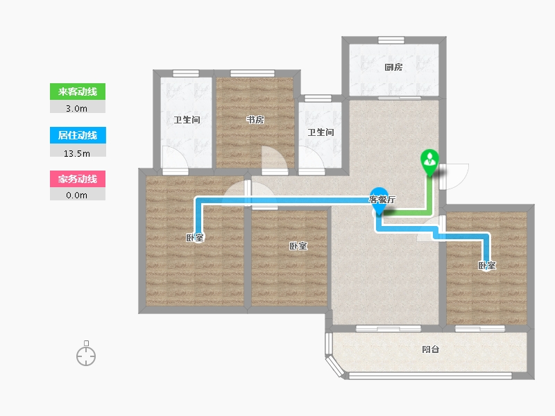 浙江省-宁波市-美的合景·美云合府-102.22-户型库-动静线