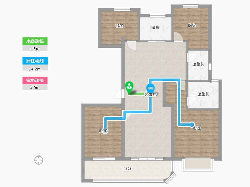 浙江省-宁波市-美的合景·美云合府-102.10-户型库-动静线