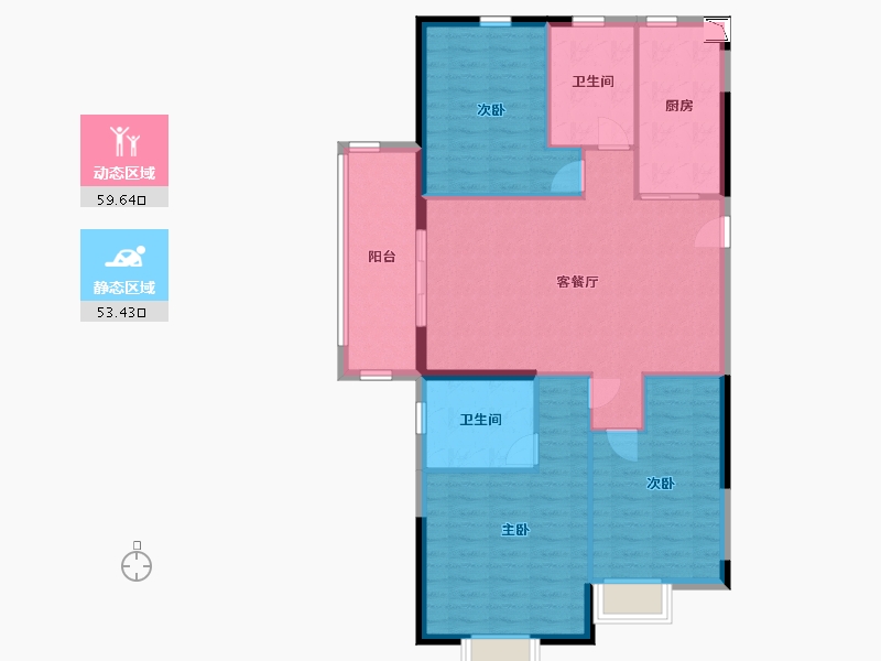 福建省-宁德市-福鼎恒大未来城-103.00-户型库-动静分区