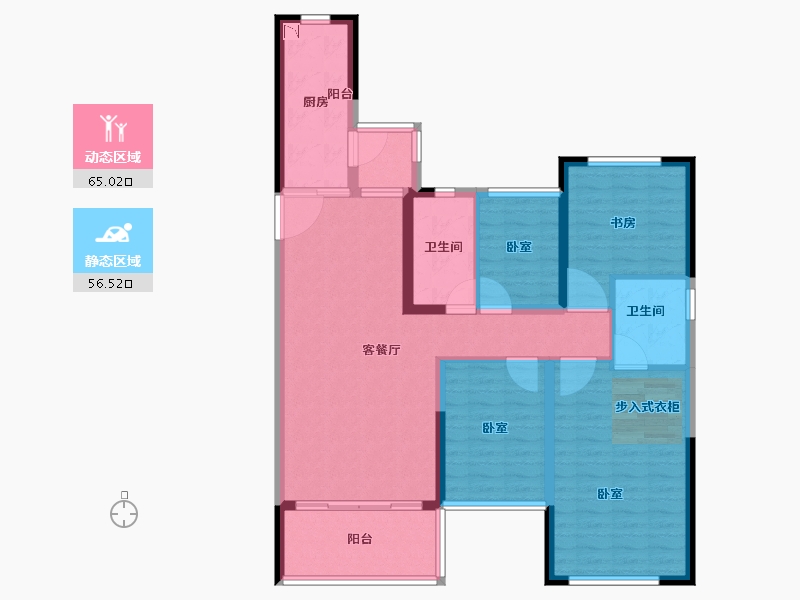 福建省-莆田市-恒大悦府-109.00-户型库-动静分区