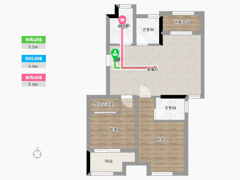 浙江省-嘉兴市-紫金华庭-62.22-户型库-动静线