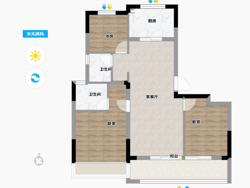 浙江省-湖州市-安吉慢谷-79.01-户型库-采光通风