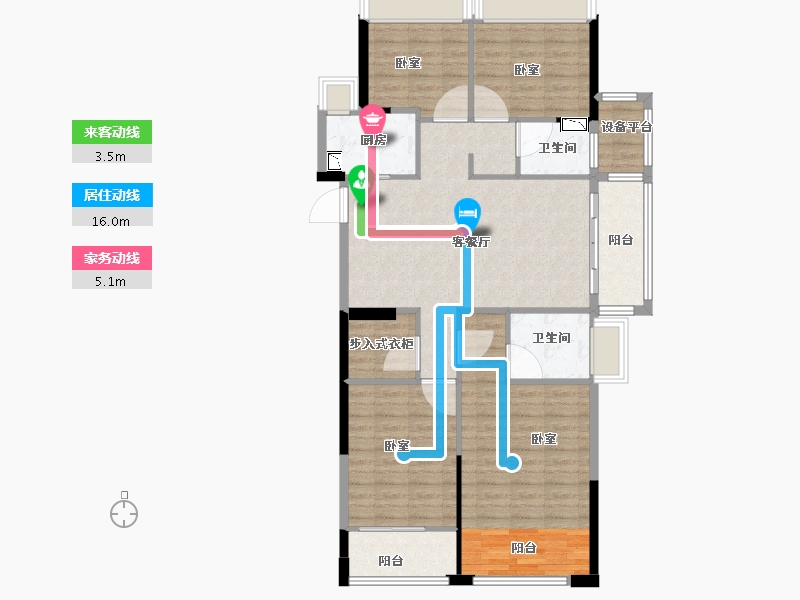 浙江省-丽水市-东方嘉苑-110.00-户型库-动静线