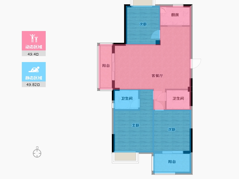 福建省-福州市-东城壹品-90.00-户型库-动静分区