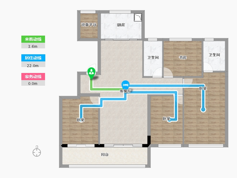 浙江省-湖州市-大家·雲山美庐-122.18-户型库-动静线