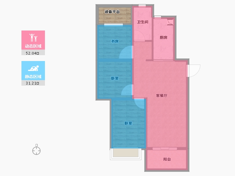 安徽省-合肥市-琥珀蜀熙府-78.00-户型库-动静分区