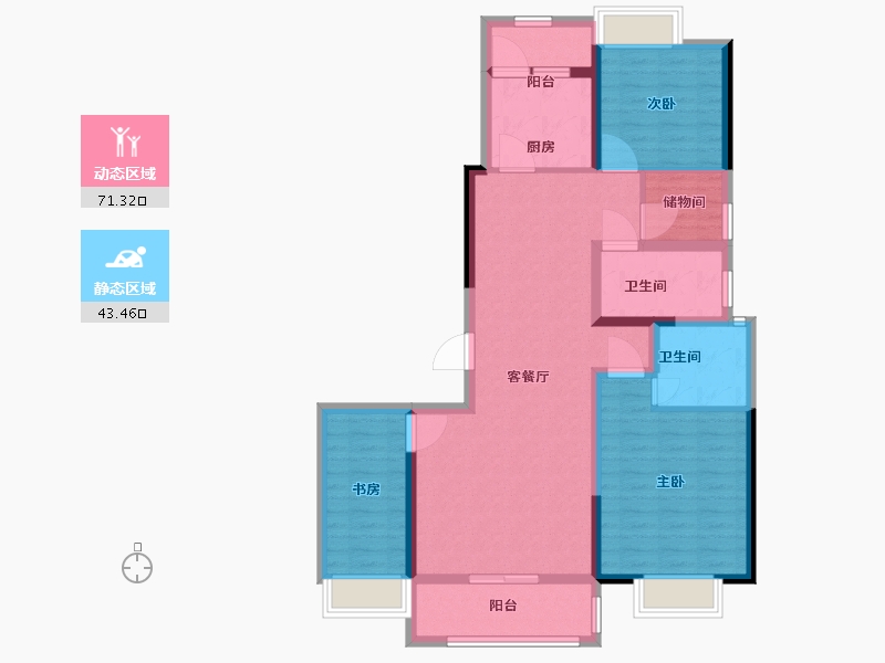 江西省-南昌市-滨江明珠-102.01-户型库-动静分区