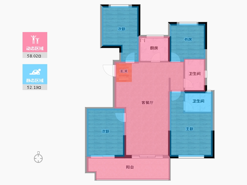 安徽省-阜阳市-颍上富力城-99.00-户型库-动静分区